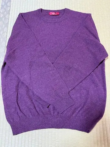 키무라 최고급 캐시미어 LeCENT. 보라색 니트 스웨터