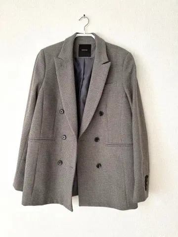 nuans 그레이 더블 테일러드 자켓