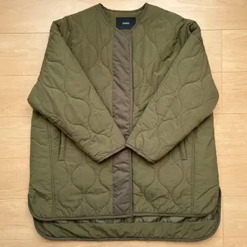 OMNES 오니언 퀼트 노카라 블루종