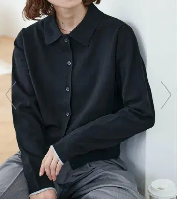 새상품 디스코트 모찌모찌 카라 가디건 정가 6,600엔 블랙