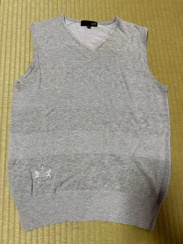 23구 그레이 V넥 슬리브리스 베스트 골프웨어