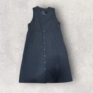 keyuca 써모라이트 퀼팅 롱베스트 블랙