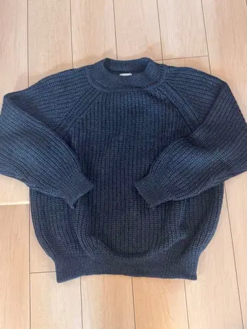 Paul Smith 다크 그레이 리브 니트 스웨터 사이즈 L