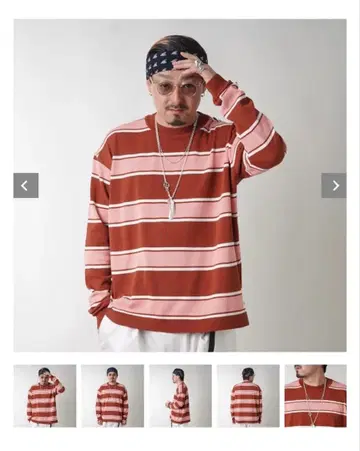 NASTOYS/border crew neck L/S knit