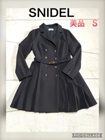 SNIDEL 블랙 더블 브레스트 코트 S