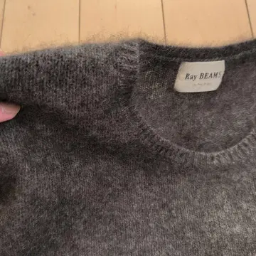 새상품급 Ray BEAMS 레이빔즈 모헤어 니트 클리닝 완료 그레이