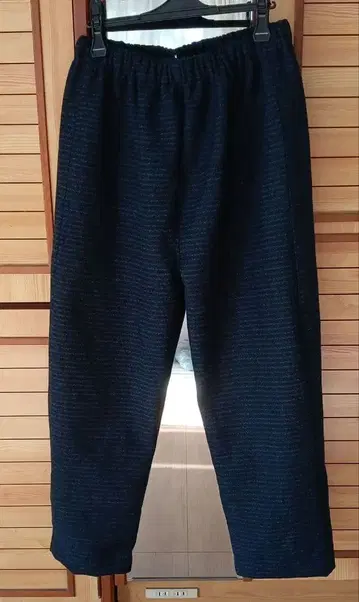 단잠옷 리메이크 다크 네이비 두꺼운 소재 손바느질 팬츠