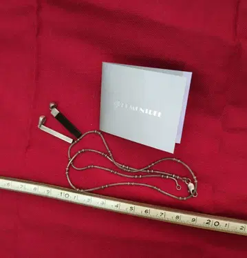 LUMINII 실버 블랙 목걸이 약 42cm