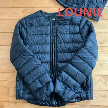 루니 다운 자켓 블랙 후드 부착 블랙 M L