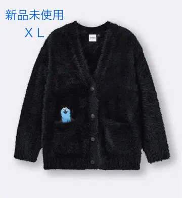 [ 택 포함 새상품 ] GU 퍼펫 스 콜라보 오버 사이즈 가디건 XL