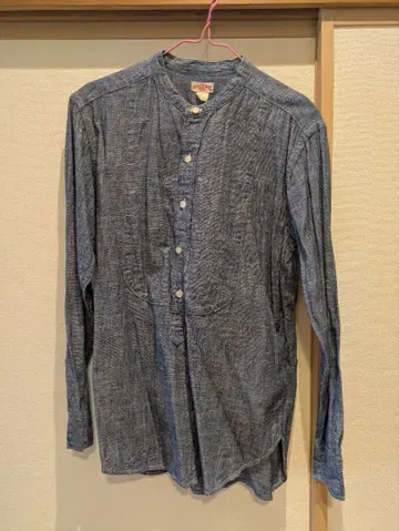 DOUBLE DIAMOND 긴팔 샴브레이 셔츠 사이즈 14 블루