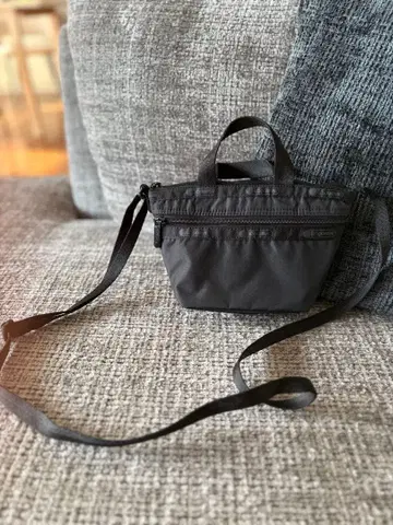 레스포 사다리꼴 미니 숄더백 블랙