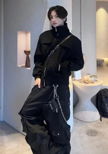 XEN0S SHORT LENGTH JACKET 클래스 체인 후크 포함