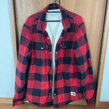 THE NORTH FACE 플리스 자켓 M 레드 블랙 체크