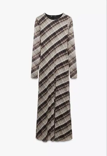 ZARA 체크 무늬 튤 원피스 M 사이즈
