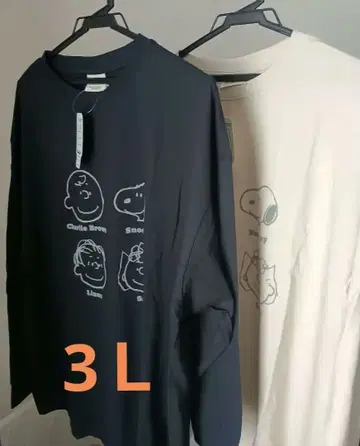 새상품 스누피 긴팔 T셔츠 세트 3L