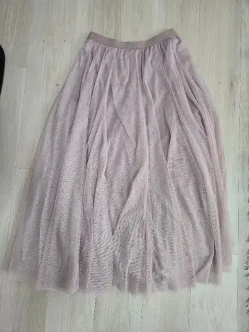 새상품 택 포함 튤 핑크 롱 스커트