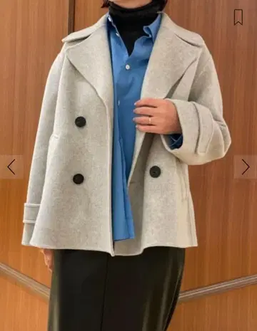 새상품급 GALERIE VIE 울 캐시미어 더블 페이스 P 코트