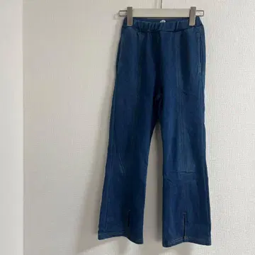 branshes 다크 블루 슬릿 데님 팬츠 140