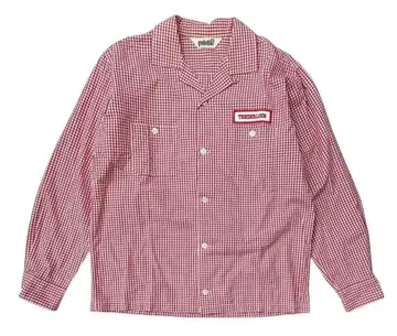 텐더 로인 가슴 와펜 로고 블록 체크 긴팔 셔츠 S