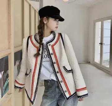 아이보리 노카라 자켓