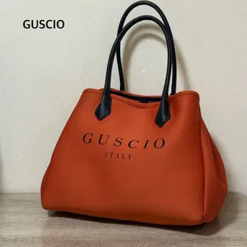 GUSCIO 네오프렌 소재 토트백 오렌지