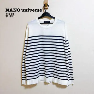 새상품 나노 유니버스 보더 크루넥 니트 워셔블 니트