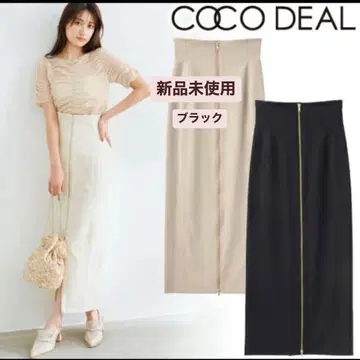 [새상품] COCODEAL 코코딜 프론트 ZIP 타이트 스커트 25SS