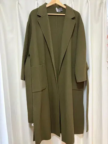 allureville 올리브 롱 코트
