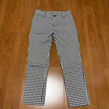 깅엄 체크 캐주얼 팬츠