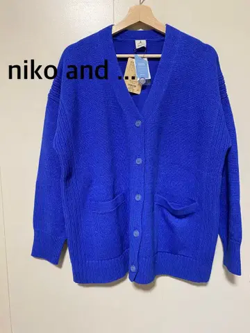 택 포함 새상품 niko and - 니코앤드 워셔블 사이드 리브 가디건