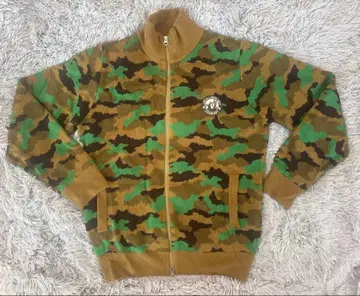 JACK BUNNY!! 니트 스웨터 지퍼 블루종 카모플라쥬 골프