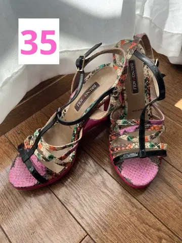 BRUNO MAGLI 35 23cm 웨지힐 하이힐 샌들