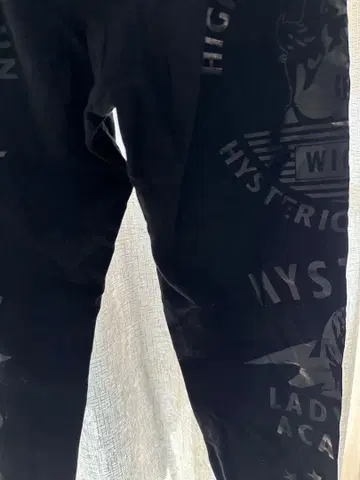 HYSTERIC GLAMOUR 블랙 프린트 레깅스 프리