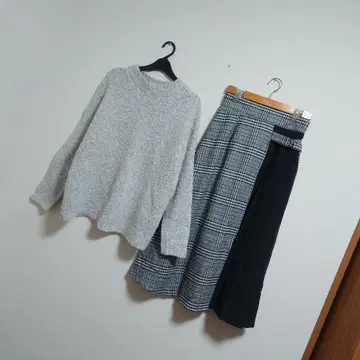 묶음 판매*코디 판매*겨울 코디*니트*체크 스커트*깔끔*캐주얼