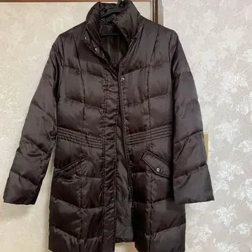 브라운 다운 자켓 퀼팅
