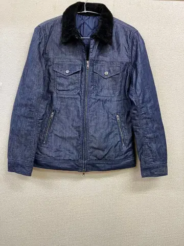 TK 다케오 키쿠치 인디고 데님 충전솜 퀼팅 자켓