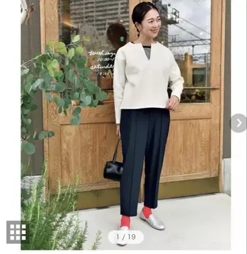 OURHOME [ LEE별주 ] 속기모 따뜻한 테이퍼드 팬츠 네이비