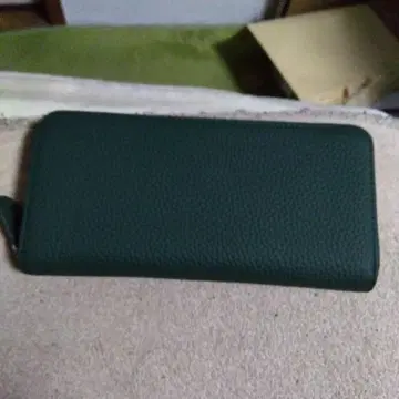 다크 그린 라운드 지퍼 장지갑