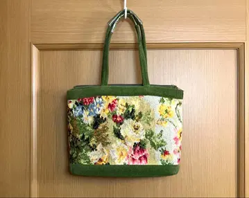 페이러 핸드백 토트백 FEILER 꽃무늬 그린