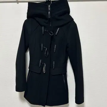 Mackage Mori 블랙 더플 코트 XXS