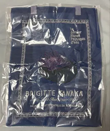 미사용 새상품 모네 수련의 시간 브리지트 타나카 오간자 자수 백 블루