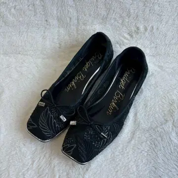 Bridget Birkin 레이스 스퀘어 플랫슈즈