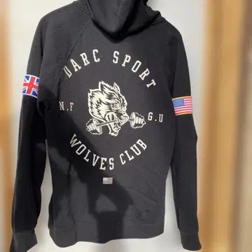 DARC SPORT 울프 프린트 블랙 후드티 M