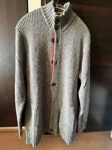 BEAMS HEART 그레이 하이넥 스웨터 L