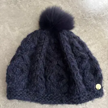 UNITED 네이비 케이블 짜임 니트 모자