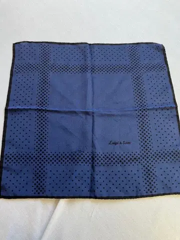 1회 이용 Luigi & sons 네이비 도트 포켓 치프 애로우즈