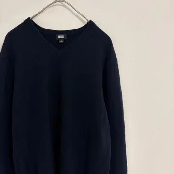 [ UNIQLO ] 네이비 유니클로 캐시미어 100% V넥 니트 스웨터