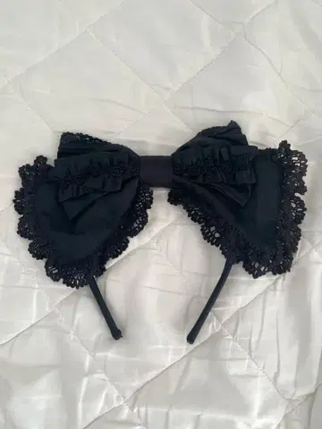 베이비더스타즈 샤인브라이트 리본 머리띠 블랙