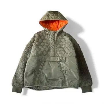 ZARA 자라 퀼팅 보아 자켓 아노락 밀리터리 카키